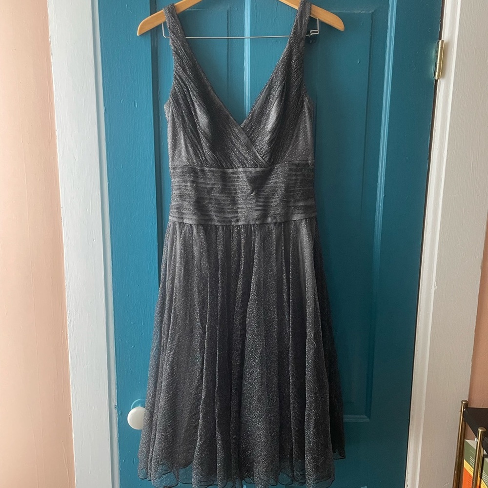 Tadashi Collection Sparkly Gray Cocktail Dress